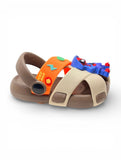 Spiderman Applique Detailed Slingback Sandals - Brown
