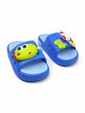 Dinosaur Applique Flip Flops - Blue