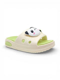 Panda Applique Flip Flops - Cream