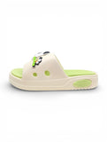 Panda Applique Flip Flops - Cream