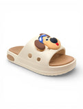 Dog Applique Flip Flops - Beige