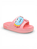Dinosaur Applique Flip Flops - Pink