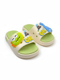 Dinosaur Applique Flip Flops - Cream