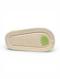Dinosaur Applique Flip Flops - Cream