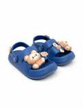 Bear Applique Detailed Slingback Sandals - Blue