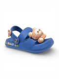 Bear Applique Detailed Slingback Sandals - Blue