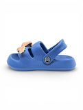 Bear Applique Detailed Slingback Sandals - Blue
