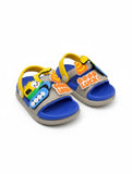 Construction Cartoon Applique Detailed Slingback Sandals - Blue