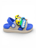 Construction Cartoon Applique Detailed Slingback Sandals - Blue