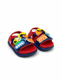 Construction Cartoon Applique Detailed Slingback Sandals - Red