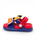 Construction Cartoon Applique Detailed Slingback Sandals - Red