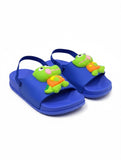Crocodile Applique Detailed Slingback Sandals - Blue