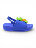Crocodile Applique Detailed Slingback Sandals - Blue