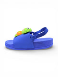 Crocodile Applique Detailed Slingback Sandals - Blue