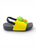 Crocodile Applique Detailed Slingback Sandals - Yellow