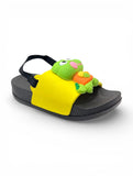 Crocodile Applique Detailed Slingback Sandals - Yellow