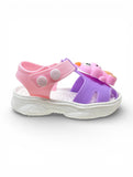 Dinosaur Applique Detailed Slingback Sandals - Purple