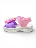 Dinosaur Applique Detailed Slingback Sandals - Purple