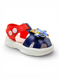 Bear Applique Detailed Slingback Sandals - Navy Blue