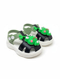 Frog Applique Detailed Slingback Sandals - Black