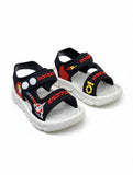 Rocket Applique Detailed Slingback Sandals - Black