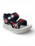 Rocket Applique Detailed Slingback Sandals - Black