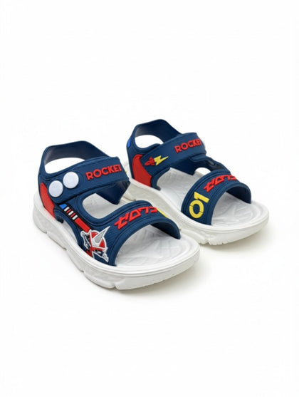 Rocket Applique Detailed Slingback Sandals - Navy Blue