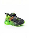 Air Print Detailed Velcro Closure LED Shoes - Green