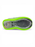Air Print Detailed Velcro Closure LED Shoes - Green