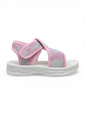 Velcro Closure Sandals - Pink