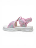 Velcro Closure Sandals - Pink