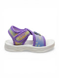 Velcro Closure Butterfly Applique Sandals - Purple