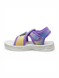 Velcro Closure Butterfly Applique Sandals - Purple