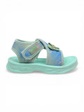 Velcro Closure Butterfly Applique Sandals - Green