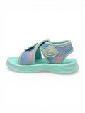 Velcro Closure Butterfly Applique Sandals - Green