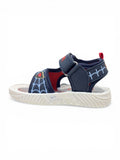 Spider Designed Velcro Closure Sandals - Navy Blue