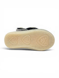 Bow Applique Detailed Velcro Closure Ballerinas - Black