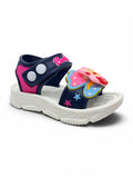 Mermaid Applique Detailed Slingback Sandals - Navy Blue