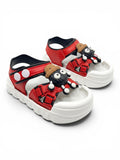 Cartoon Applique Detailed Slingback Sandals - Red