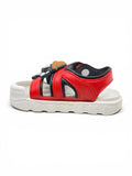Cartoon Applique Detailed Slingback Sandals - Red