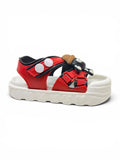 Cartoon Applique Detailed Slingback Sandals - Red