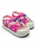 Cartoon Applique Detailed Slingback Sandals - Pink