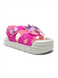 Cartoon Applique Detailed Slingback Sandals - Pink