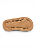 Bow Applique Detailed Button Closure Sandals - Brown