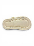 Bow Applique Detailed Button Closure Sandals - Cream