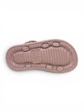 Bow Applique Detailed Button Closure Sandals - Mauve