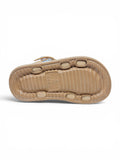 Bunny Applique Detailed Button Closure Sandals - Brown