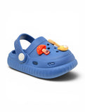 Mushroom & Rabbit Applique Anti Slip Perforated Sling back Clogs - Blue
