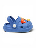 Mushroom & Rabbit Applique Anti Slip Perforated Sling back Clogs - Blue