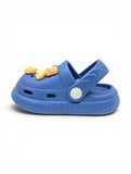 Mushroom & Rabbit Applique Anti Slip Perforated Sling back Clogs - Blue